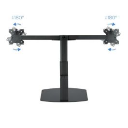 TooQ DB1727TN-B Soporte de Sobremesa para 2 Monitores 17-27" Brazo Pistón Gas Inclinable Giratorio hasta 6kg/brazo VESA 75/100 Negro