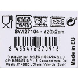 La Mediterranea Fuente Redonda Swirl Nordic Ivory Brillo Ø20 cm (12 Unidades)