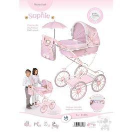 Coche de muñeca plegable con sombrilla y bolso - para muñecas de hasta 48 cm. Coche de muñeca plegable con sombrilla y bolso - para muñecas de hasta 48 cm.