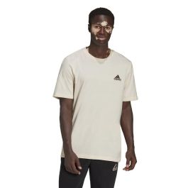 Camiseta de Manga Corta Hombre Adidas Essentials Feelcomfy Beige M