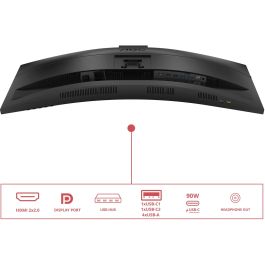 AOC CU34E4CV Monitor Curvo 34 Zoll WQHD 1440p 120 Hz USB-C Power Delivery 90W Negro