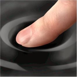 Fellowes Reposamuñecas Gel Flexible Crystal Negro - Resistente a Manchas, Superficie Ideal para Ratón