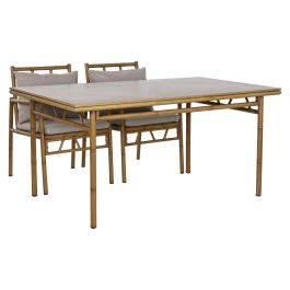 Conjunto de Mesa con 4 Sillas Home ESPRIT Aluminio 160 x 90 x 75 cm (5 Piezas)