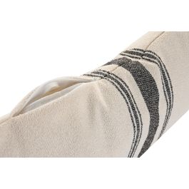 DKD Home Decor Cojín Urban Poliéster Crudo Gris Oscuro 50 x 30 cm con Cremallera (2 Unidades)