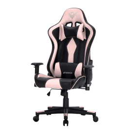 Phoenix Silla Gaming Tournament Cuero PU Rosa, Ergonómica, Reposabrazos 2D Ajustables, Reclinable 170º, Pistón Clase 3, 150kg Phoenix Silla Gaming Tournament Cuero PU Rosa, Ergonómica, Reposabrazos 2D Ajustables, Reclinable 170º, Pistón Clase 3, 150kg