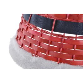 DKD Home Decor Base Árbol Navidad Tradicional Mimbre Rojo 57 x 28 x 57 cm (2 Unidades)