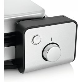 WMF 0415110011 Kontaktgrill Lono 2en1 Plancha para Parrilla Eléctrica, Negro y Acero Inoxidable, 2100W