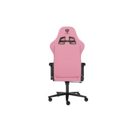 GENESIS Nitro 720 Silla Gaming PC Ergonómica con Asiento Inflable de Tela Negro/Rosa, Reposabrazos 3D Ajustables, Soporta 150 kg