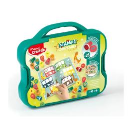 Maped Maletín Creativ Textur Art Sello Dinosaurios 26 Unidades Juego Didáctico Tinta Lavable