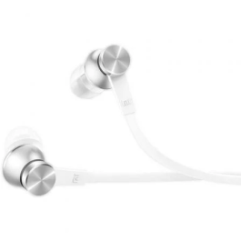 Xiaomi Mi In-Ear Headphones Basic - Auriculares intrauditivos, conector jack 3.5 mm, color plata, cable plano anti-enredos y resistente con Kevlar
