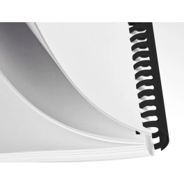 Q-connect Canutillo Redondo 18 mm Plástico Negro Capacidad 160 Hojas Caja 50 Unidades