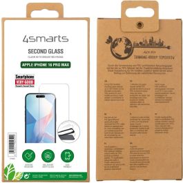 4smarts Second Glass Protector Pantalla Cristal Templado con Marco Montaje para iPhone 16 Pro Max
