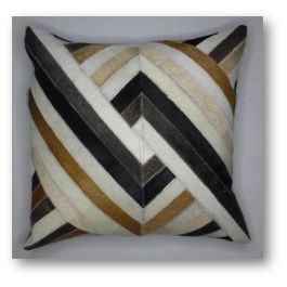 DKD Home Decor Cojín Colonial Camel Marrón Oscuro Piel Poliéster 40 x 40 cm