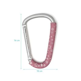 Mosquetón Rosa Estrellas