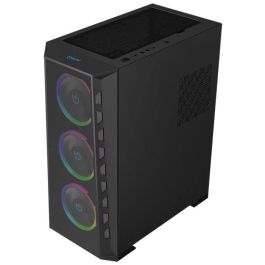 Hiditec CHA010055 Caja Gaming Semitorre MH12 Cristal Templado, 4 ARGB, USB-C, E-ATX, Refrigeración Líquida 360mm