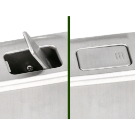 Q-connect Dispensador de Jabón Manual 800 ml Acero Inoxidable 115x56x179mm