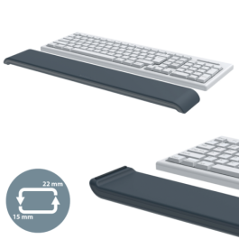Leitz Reposamuñecas Ergonómico Ajustable para Teclado y Ratón Gris Oscuro