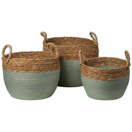 Juego de Cestos Romimex Turquesa Fibra natural 32 x 25 x 32 cm 3 Piezas Precio: 76.94999961. SKU: B18S2JF7YB