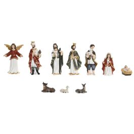 DKD Home Decor Nacimiento de Navidad Tradicional, Set de 8 Figuras Decorativas de Resina Multicolor, 4x12x5 cm