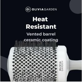 Olivia Garden Cepillo EXPERT Blowout SHINE White&Grey #80 mm - Tecnología iónica, cerámica y turmalina para cabello brillante Olivia Garden Cepillo EXPERT Blowout SHINE White&Grey #80 mm - Tecnología iónica, cerámica y turmalina para cabello brillante