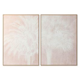 Cuadro Home ESPRIT Blanco Beige Palmeras Tropical 100 x 4 x 140 cm (2 Unidades) Precio: 216.59. SKU: B1J6W6HDPK