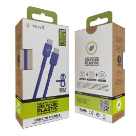 muvit for change cable Tipo C a Tipo C 3A/60W 1.2m azul