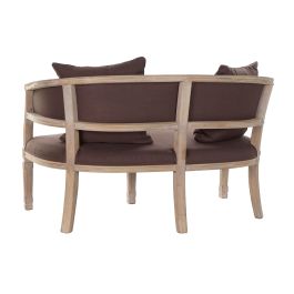 Sofa Tradicional DKD Home Decor Marron 69 x 72 x 122 cm Sofa Tradicional DKD Home Decor Marron 69 x 72 x 122 cm