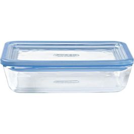 Pyrex PYR3426470296250 Juego de 3 Recipientes con Tapa de Vidrio Rectangular - Sin Plástico - 1,5 L