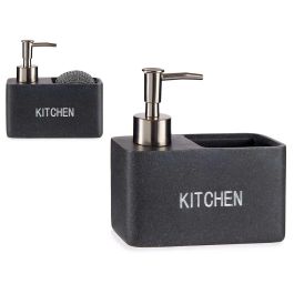 Estropajero Doble Piedra con Dispensador Gris Kinvara 14x14x6 cm (18 Unidades) Precio: 100.49999971. SKU: S3608341