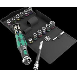 Wera 05004285001 Juego de Enchufes Zyklop Pocket Set 4 Métrico/Imperial 1/4" (8,9,10,12,14,16mm y 1/2,1/4,3/8,5/16,7/16,9/16")