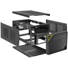 Sharkoon C10 SHARK ZONE Caja Torre PC Gaming Negro Amarillo con Soporte para Fuentes ATX y SFX de Diseño Elegante