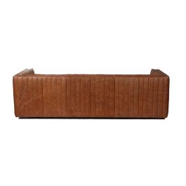 DKD Home Decor 2c24 Sofá Urban Piel Cognac 4 Plazas 246.5 x 92 x 73 cm