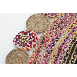 DKD Home Decor Alfombra Pokara Estilo Indio Multicolor 200 x 200 cm