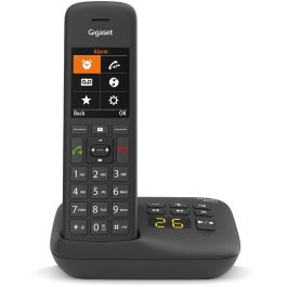 Gigaset C575A Teléfono Inalámbrico DECT Negro con Contestador Automático, Pantalla TFT a Color, Manos Libres y Agenda 200 Contactos
