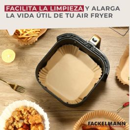 FACKELMANN Bandeja de Papel Cuadrada para Airfryer - 50 Unidades