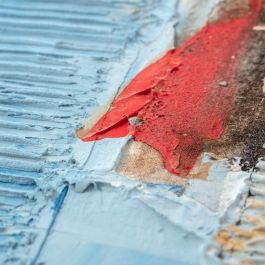 DKD Home Decor Cuadro Moderno Abstracto Azul Marron 2.4 x 100 x 100 cm (2 Unidades) Pintado a Mano Lienzo Pino