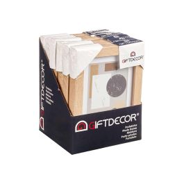Giftdecor Portafoto de Pared Madera con Paspartú 10x15 cm Natural - MDF y Vidrio (24 Unidades)