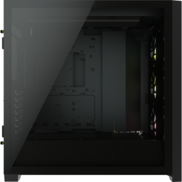 Corsair iCUE 5000X RGB Midi Torre PC Negro, Vidrio Templado, Soporte para ATX, 3 Ventiladores 120mm