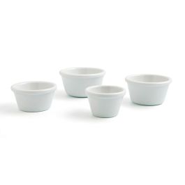 Quid Professional Ramekin Redondo 100% Melamina Blanco 7x7x3,5 cm 24 Unidades Profesional Resistente Libre de BPA Apto Lavavajillas