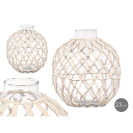 Esfera de Vidrio con Cuerda Blanca Giftdecor 21x23x21 cm (4 Unidades) Precio: 57.58999961. SKU: B1A7399H25