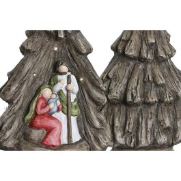 Nacimiento Navidad Tradicional DKD Home Decor Gris Verde 13.5 x 45 x 23 cm (2 Unidades)