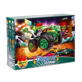 Pin Y Pon Coche Big Foot Pinypon Action 7/17051 Figura Piloto Carreras Ruedas Grandes Amortiguadores Deposito Transparente