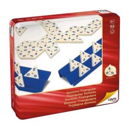Juego domino triangular en caja de metal 27x27x5,7 cm Juego domino triangular en caja de metal 27x27x5,7 cm
