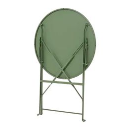 Outdoor Living By Decoris Conjunto Mesa y 2 Sillas Helsingborg Plegables Acero Verde