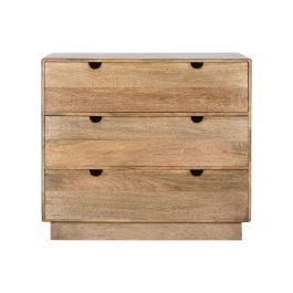 DKD Home Decor Cómoda de Mango Marrón 40 x 90 x 100 cm con 3 Cajones