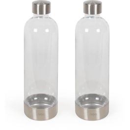 LIVOO DOM464AC1 Juego de 2 Botellas Carbonatadas PET 2 x 1L para Carbonatador LIVOO DOM464