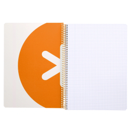 Antartik Cuaderno espiral A4 micro tapa dura 80 hojas 100gr cuadro 5mm color mostaza