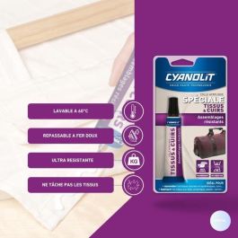 Cyanolit AUC3045203000720 Pegamento especial para tejidos - Fijación flexible - Ideal para tejidos y textiles