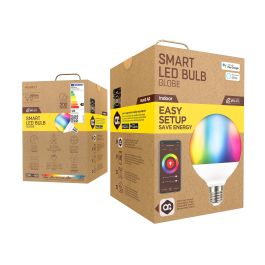 Muvit Bombilla Inteligente LED Multicolor Globo E27 10W, WiFi, Compatible con Alexa y Google Home