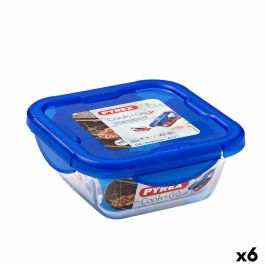 Fiambrera Hermética Pyrex Cook & Go 16,7 x 16,7 x 7 cm Azul 850 ml Vidrio (6 Unidades) Precio: 67.50000004. SKU: S2706983